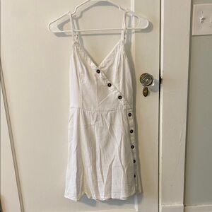 White Button-Down Sundress